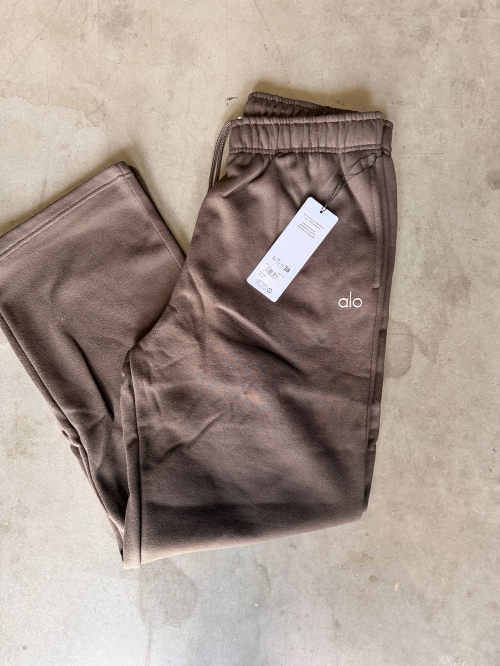 Alo  Brown Sweatpants with Elastic Waist